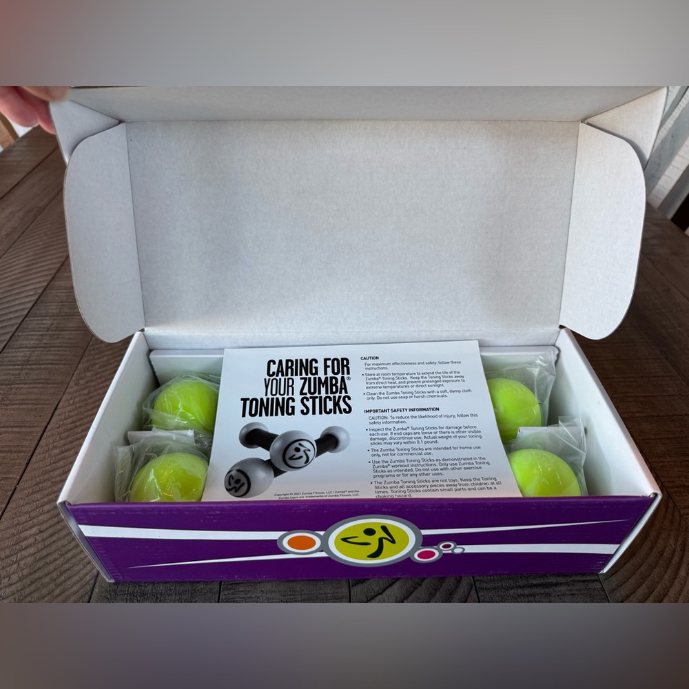 Zumba Toning Sticks with Lime Green Weights (NEW)
